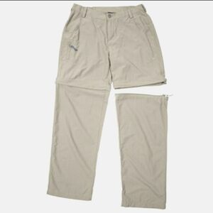 White Sierra Women Convertible Hiking Pants, Stone Color, Size M